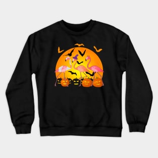 Happy Halloween Funny Flamingo Crewneck Sweatshirt